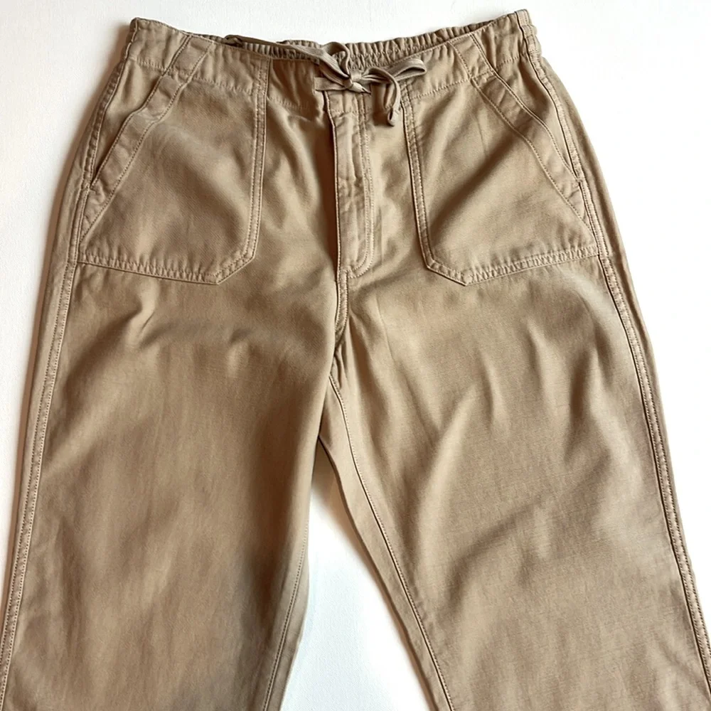 J.Crew Tie-Waist Camp Pant- NWT- Dark Beechwood- Size MEDIUM - Picture 5 of 9